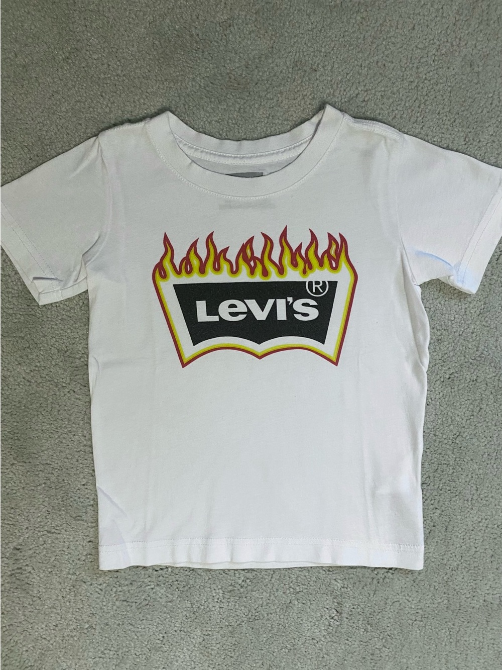 Levi's Kids White Graphic Flame Logo Tee